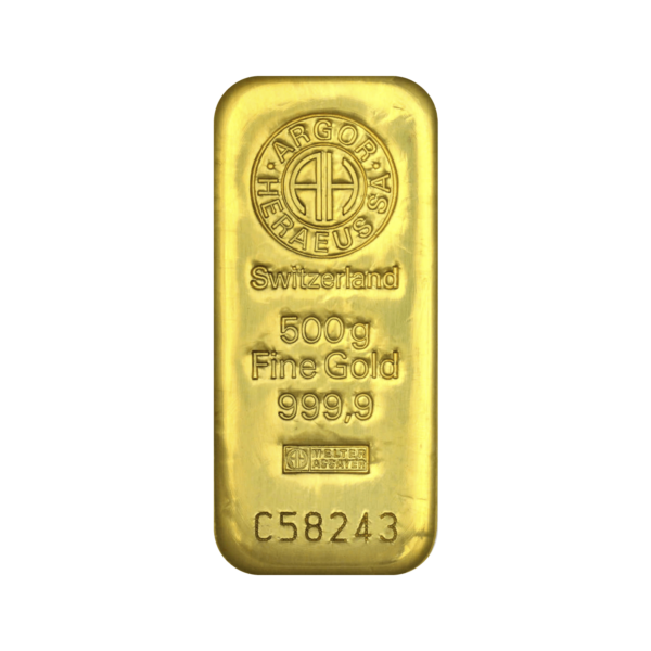 Argor Heraeus | 500 Gramm | Goldbarren