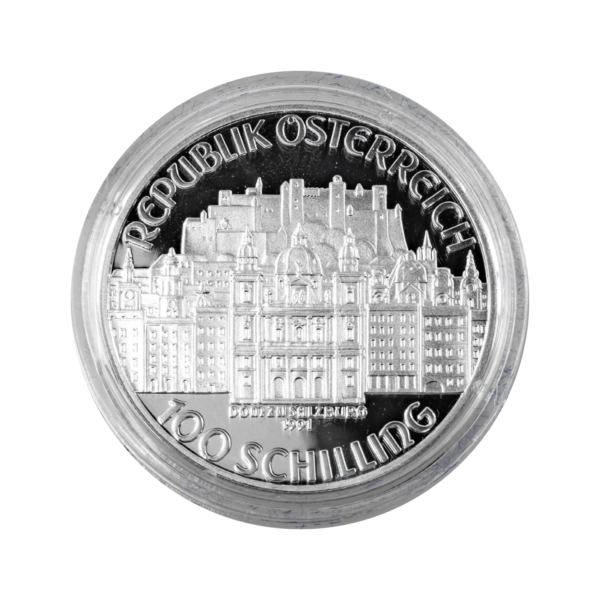 100 Schilling Gedenkmünze „Wolfgang A. M. Salzburg“ 1991