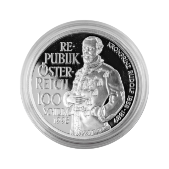 Pamätná minca 100 šilingov "Korunný princ Rudolf" 1998