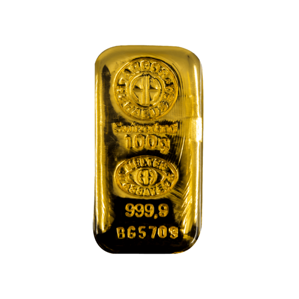 Argor Heraeus Gold Bar 100g Cast Bar