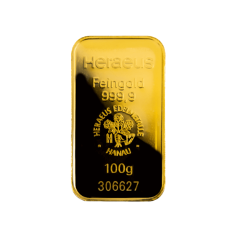 Heraeus Gold Bar 100g