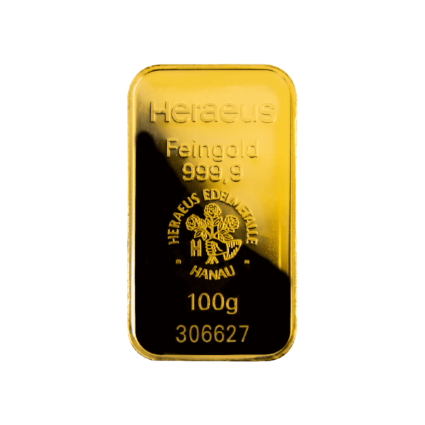 Heraeus gold bar 100g