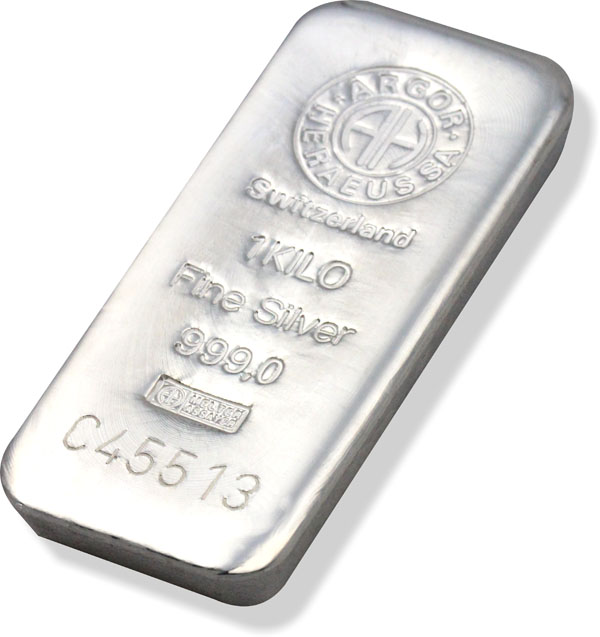 Silver bar Argor Heraeus 1 kilo