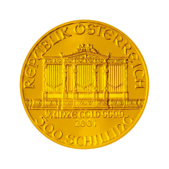 Золотая монета Венская филармония 1/4 унции