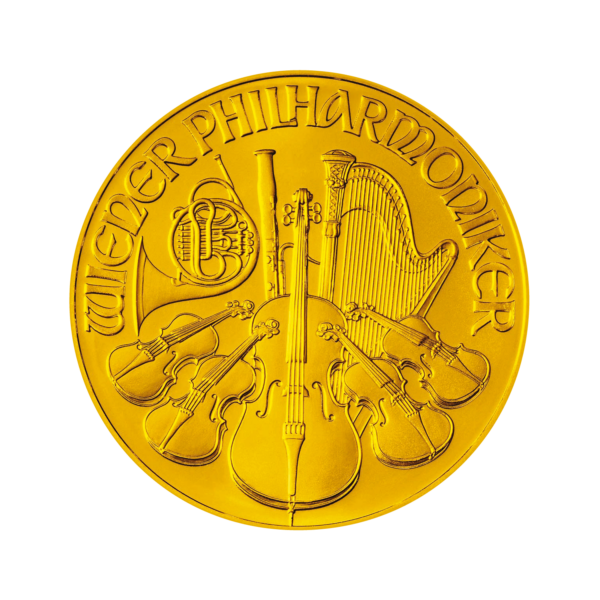 Zlatá minca Wiener Philharmoniker 1 unca