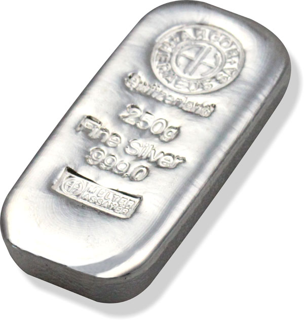 Silver bar Argor Heraeus 250 grams