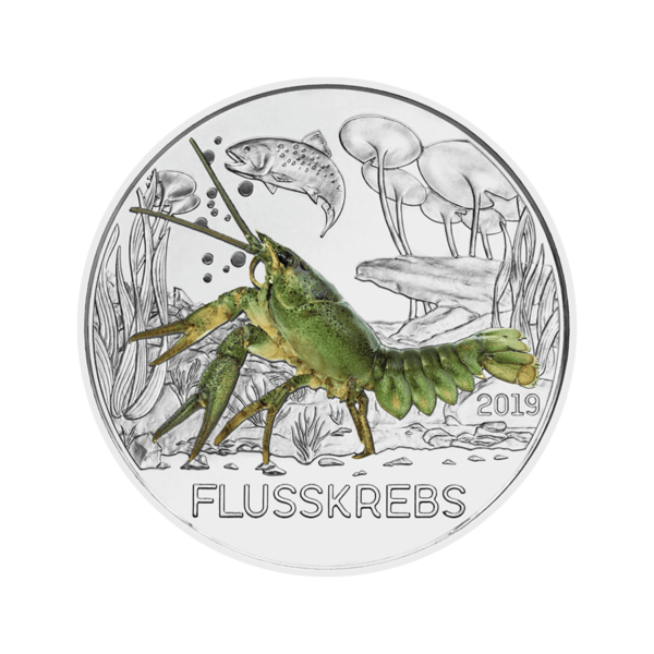 3-Euro-Tier-Taler „Flusskrebs“