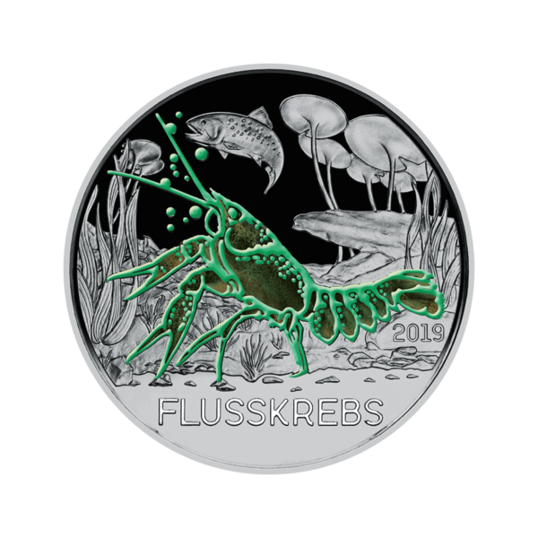 3-Euro-Tier-Taler „Flusskrebs“