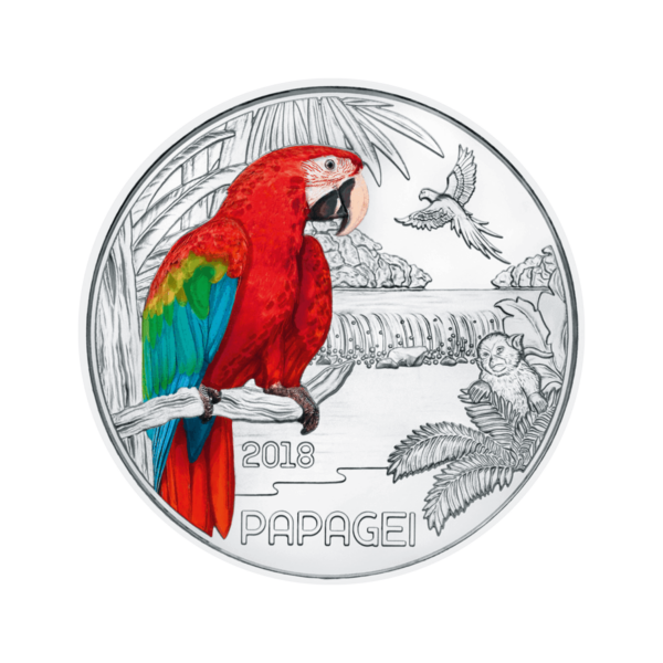 3-Euro-Tier-Taler „Papagei“