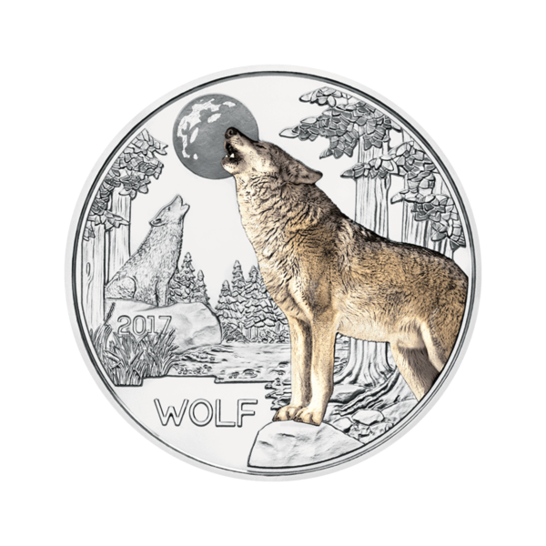 3-eurový zvierací tolar "Wolf