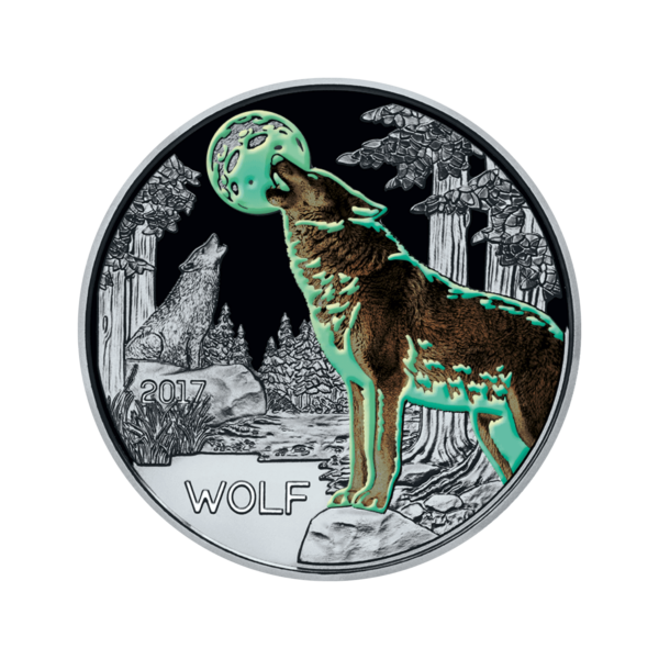 3-евро талер для животных "Волк