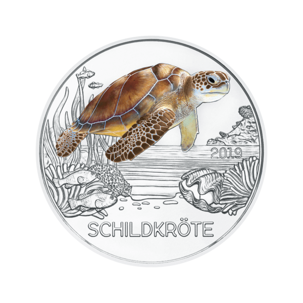 3-Euro-Tier-Taler „Schildkröte“