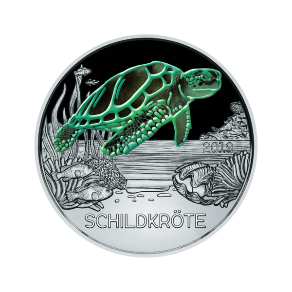 3-Euro-Tier-Taler „Schildkröte“