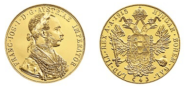 4 fach Dukaten Goldmünze Österreich