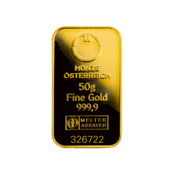 Münze Österreich Goldbarren 50g