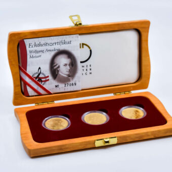 18 coins collection box Vienna Philharmonic