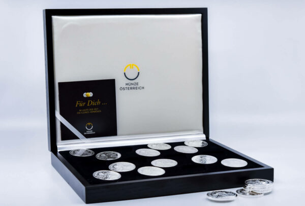 18 coins collection box Vienna Philharmonic