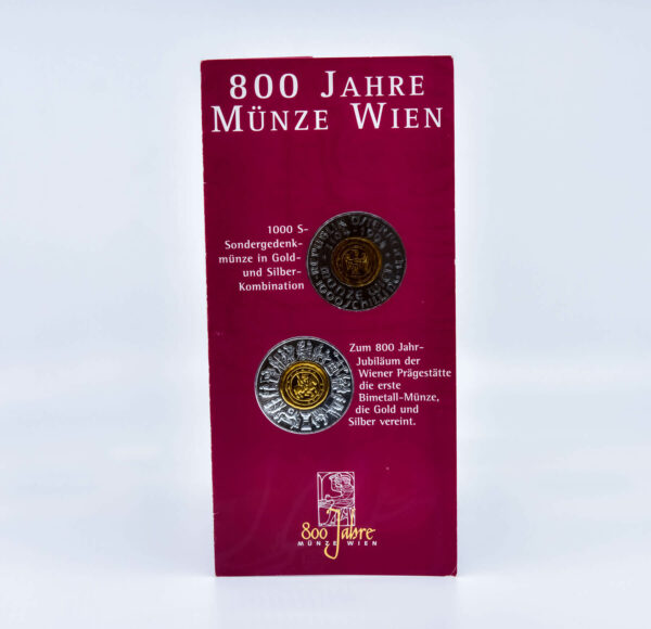 Goldmünze "800 Jahre Münze Wien"