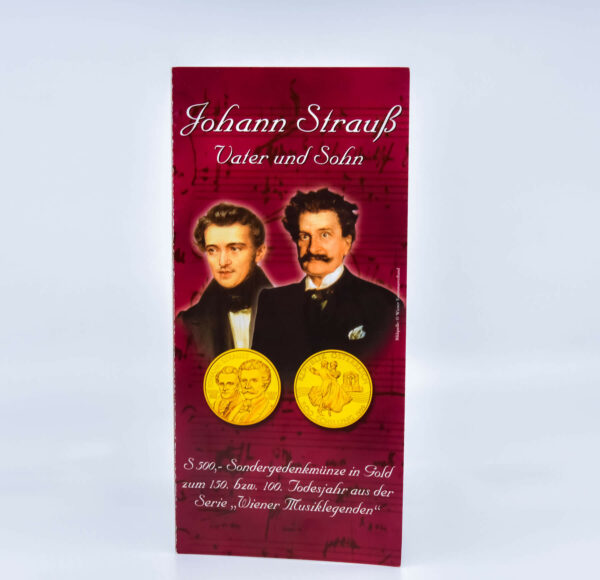 Gold coin &quot;Johann Strauss Father and Son