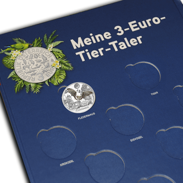 Scrapbook 3 euro animal thaler