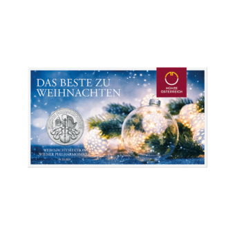 Gümüş Viyana Filarmoni 1 Ons Noel Baskısı Elle Kaldırılmış