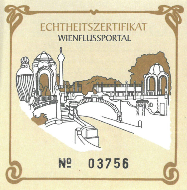 Echtheitszertifikat "Wienflussportal"