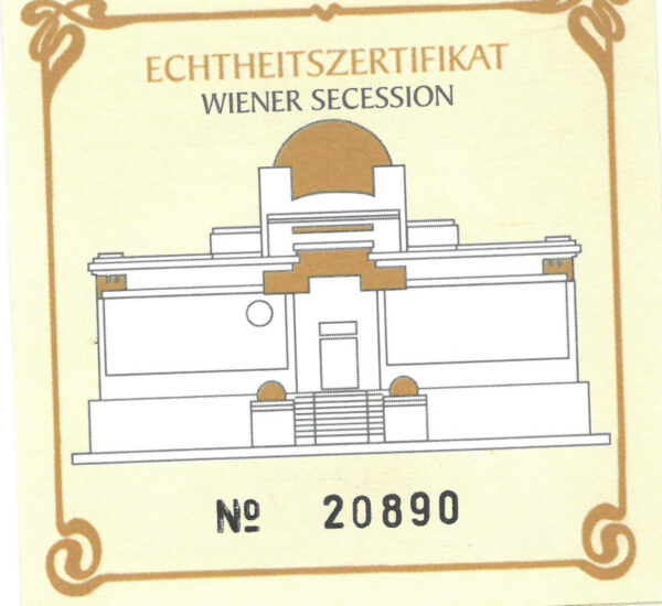 Echtheitszertifikat "Wiener Secession"