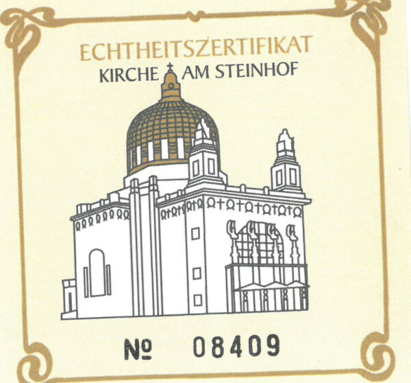 Echtheitszertifikat "Kirche am Steinhof"