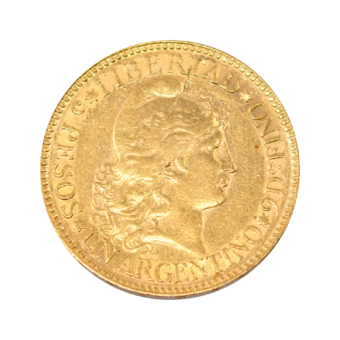 Золотая монета Аргентины номиналом 5 песо