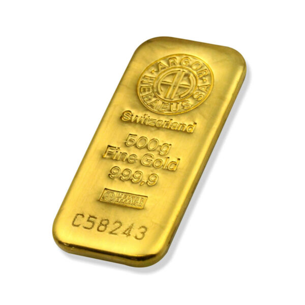 Золотой слиток Argor Heraeus 500 грамм