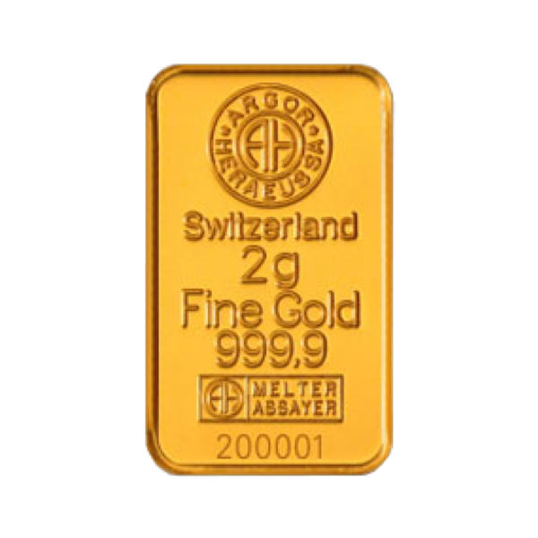 Argor Heraeus Gold Bar 2g