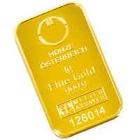 Gold Bar Coin Austria 1 Gram - Good Delivery