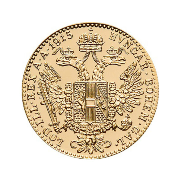 Gold 1 ducat gold coin Austria reverse