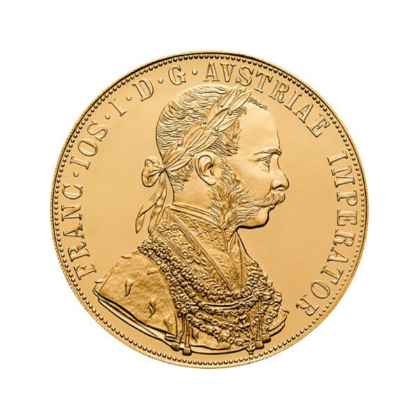 Zlaté dukáty 4 box dukátov Zlatá minca Rakúsko averz