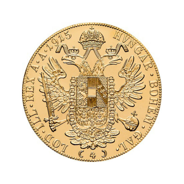 Gold ducats 4 compartment ducat gold coin Austria reverse