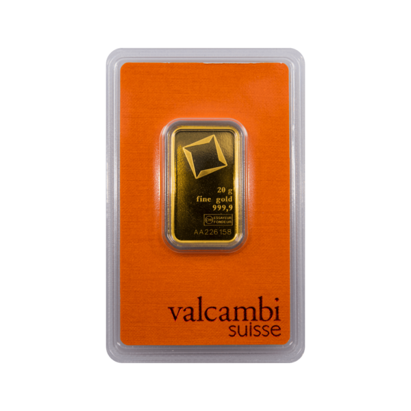 Gold bar 20g Valcambi