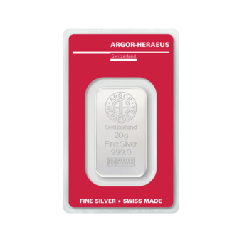 Argor Heraeus silver bar 20g