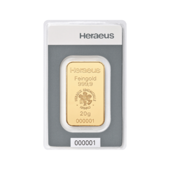 Heraeus gold bar 20g
