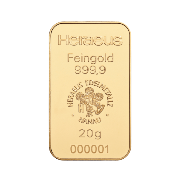 Heraeus Gold Bar 20g