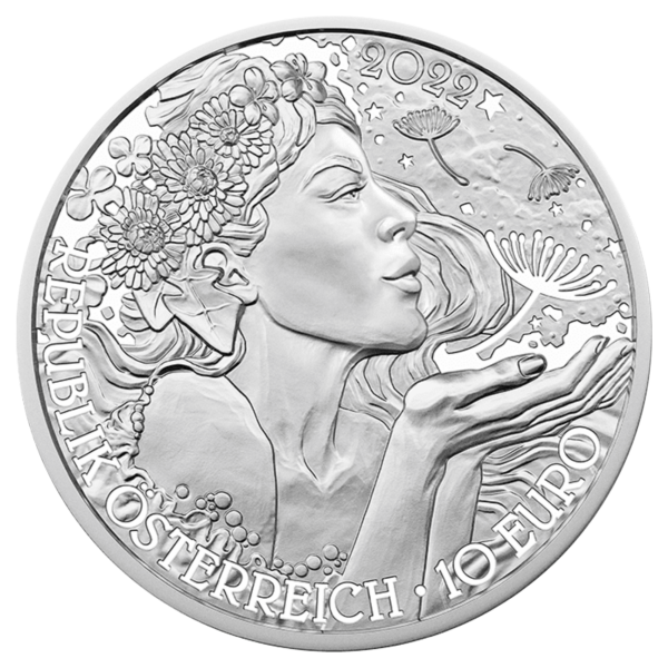 Silver coin &quot;The dandelion