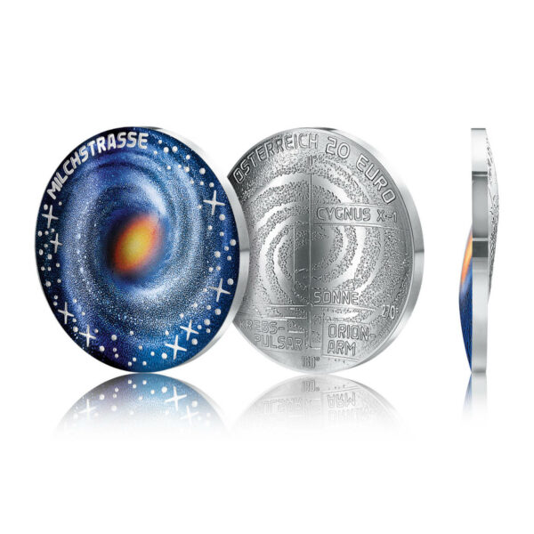 Silbermünze „Milchstraße“ inkl. Verpackung