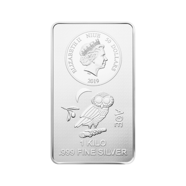 Слиток серебряной монеты "Сова" весом 1000 г