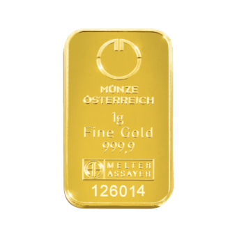 Монетный двор Австрии Золотой слиток 1 г