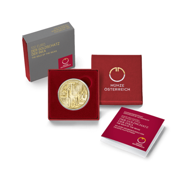 100 Euro Goldmünze "Der Goldschatz der Inka" mit Verpackung