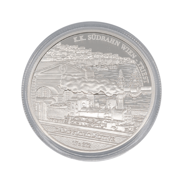 Strieborná minca v hodnote 20 eur &quot;Južná železnica Viedeň - Terst