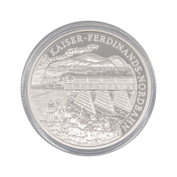 Серебряная монета номиналом 20 евро &quot;Северная железная дорога императора Фердинанда