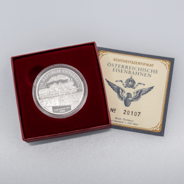 20 Euro Silbermünze "Die Kaiserin Elisabeth Westbahn" mit Verpackung