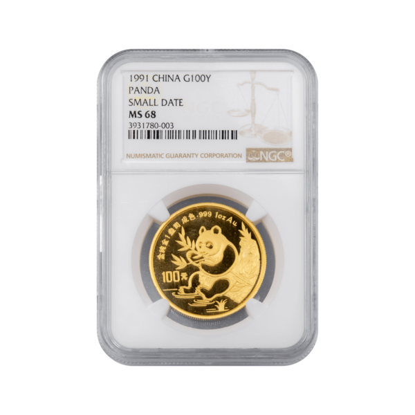 Китайская золотая монета "Панда