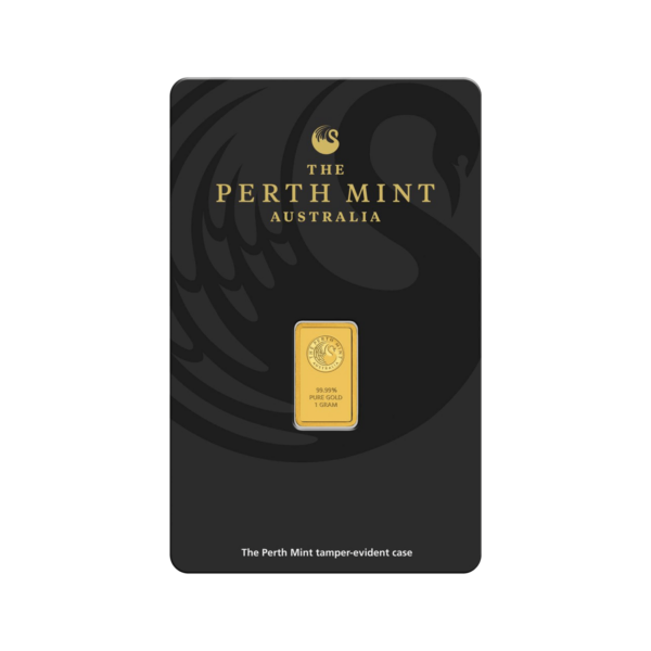 Золотой слиток Пертского монетного двора 1 г с упаковкой