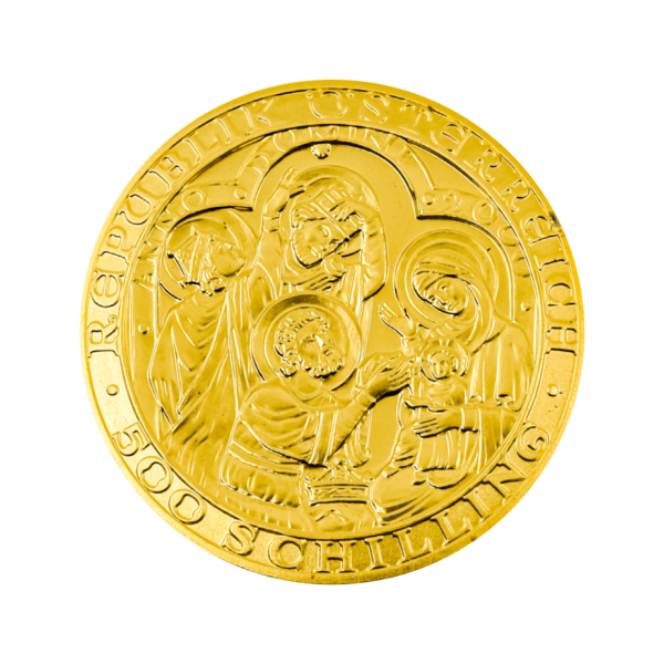 2000 Jahre Christentum | Geburt Christi | 500 ATS | Goldmünze – Bild 2
